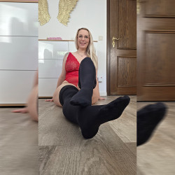 Halterlose in schwarz