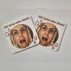 Bierdeckel „ Schlucken“